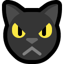 pouting black cat emoji